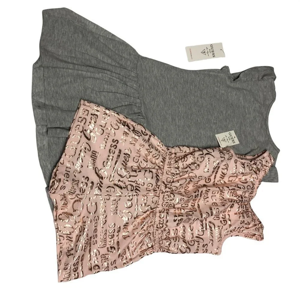 GUESS GIRLS SET OF 2, DRESS‎ & ROMPER SZ 5 NEW WITH TAG